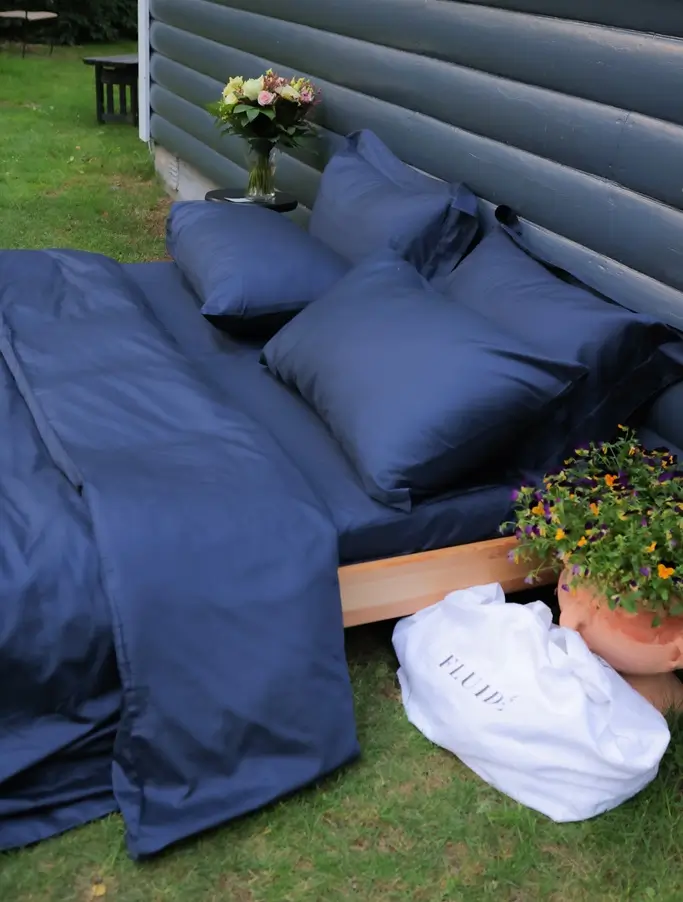 Deluxe kit bedsheet collection – 400tc cotton sateen navy blue 2