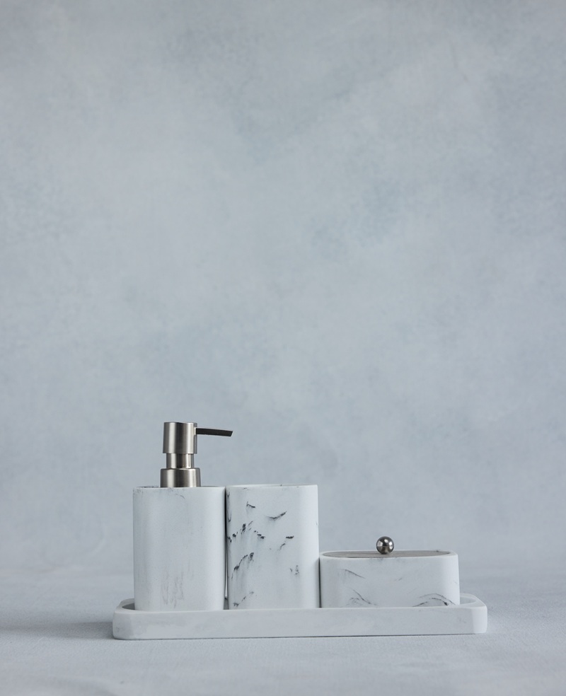 Marble set bathroom accessory
