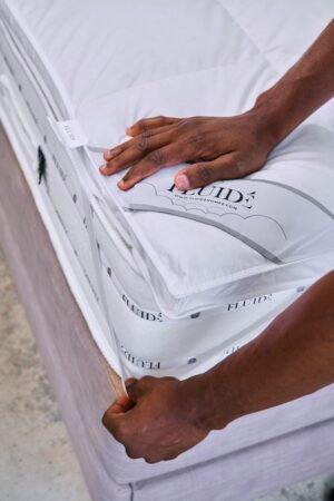 Dune Topper on Malmo mattress side